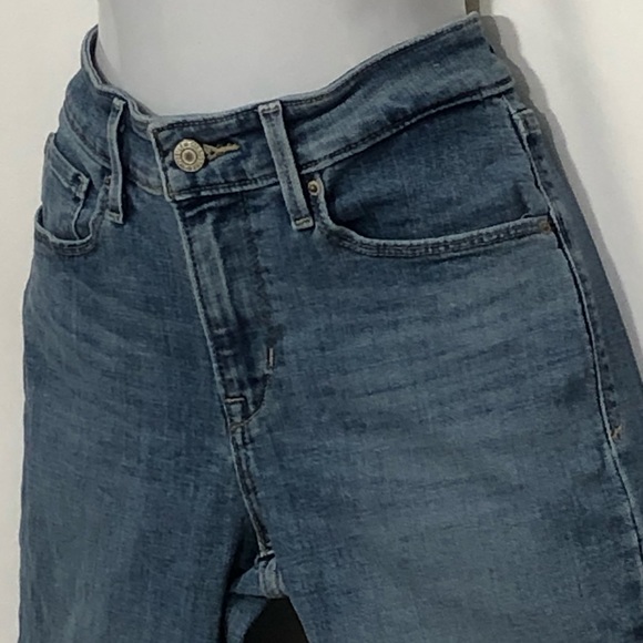 LEVI’S mid rise skinny 5 pocket style blue jeans - Picture 4 of 11